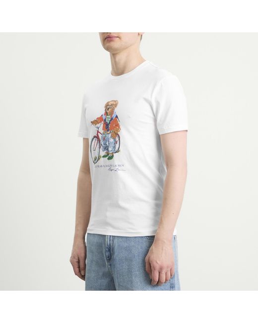 Polo Ralph Lauren White Summer Bear T-Shirt for men