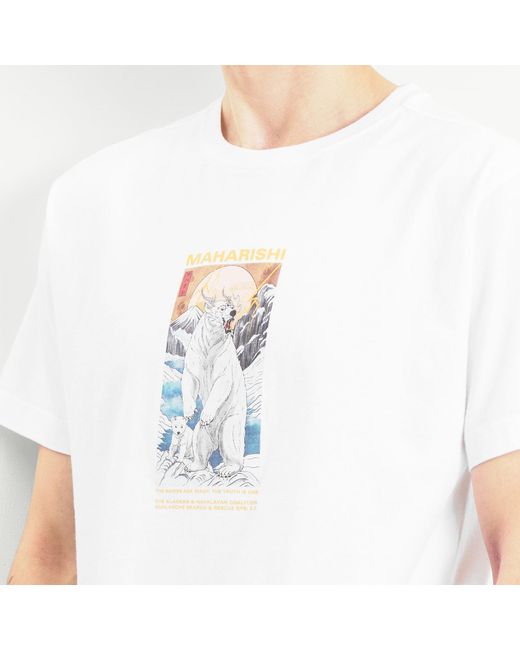 Maharishi White Alaskan Polar Bears T-Shirt for men