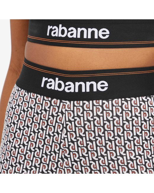 Rabanne Gray All Over Logo Leggings