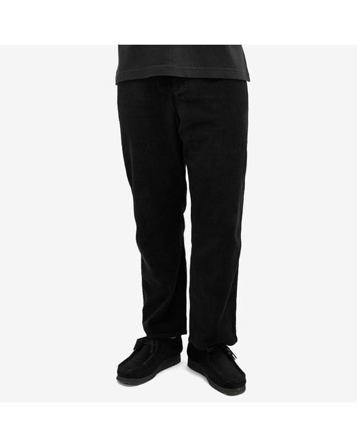 Folk Black Barrel Leg Pants for men