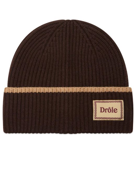 Drole de Monsieur Brown Drole De Monsieur Logo Beanie for men
