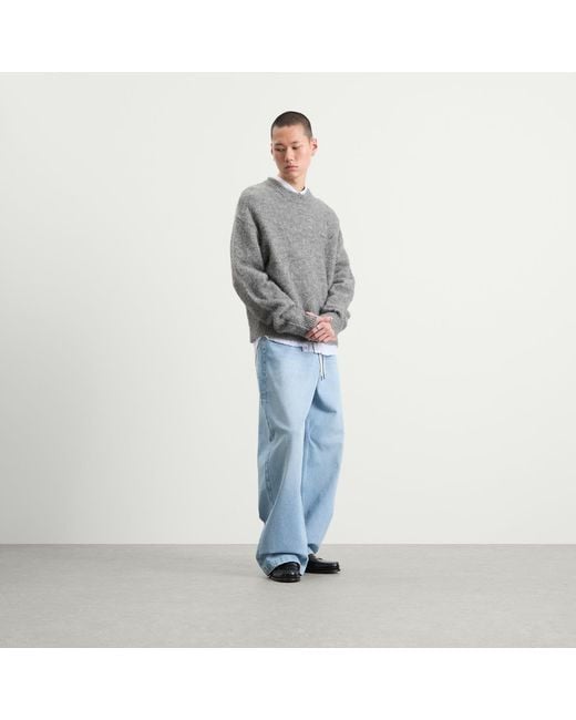 BOUND Gray Dexter Cropped Alpaca Jumper for men