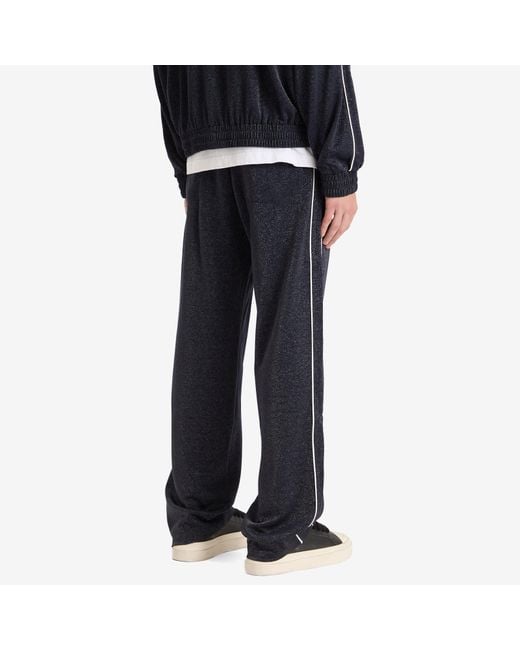 Cole Buxton Blue Glitter Piped Track Pant for men