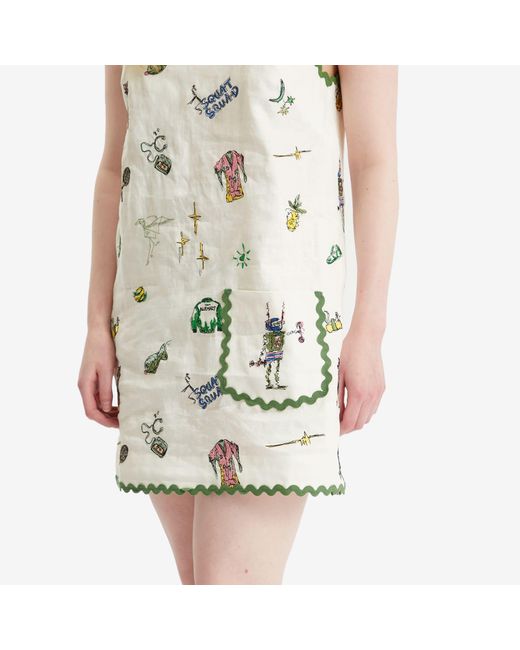 ALÉMAIS White Play Embroidered Mini Dress