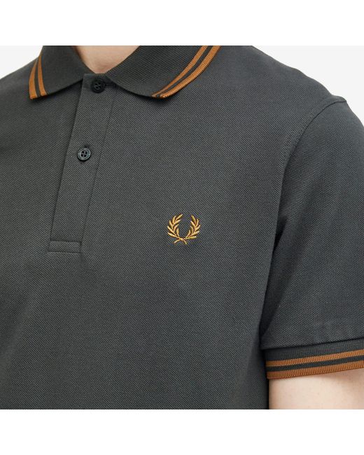 Fred Perry Gray Original Twin Tipped Polo Shirt for men