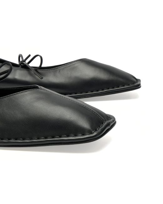 Alohas Black Sway Leather Ballet Flats