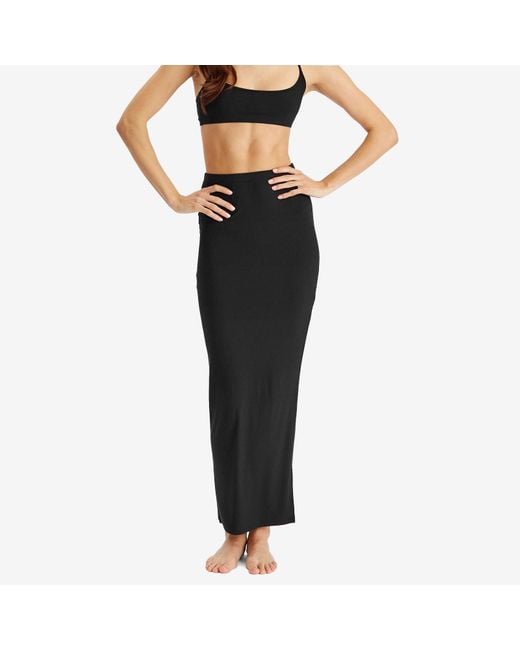 Skims Black Soft Lounge Long Skirt