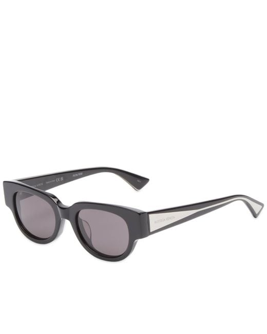 Bottega Veneta Gray Triangle Sunglasses