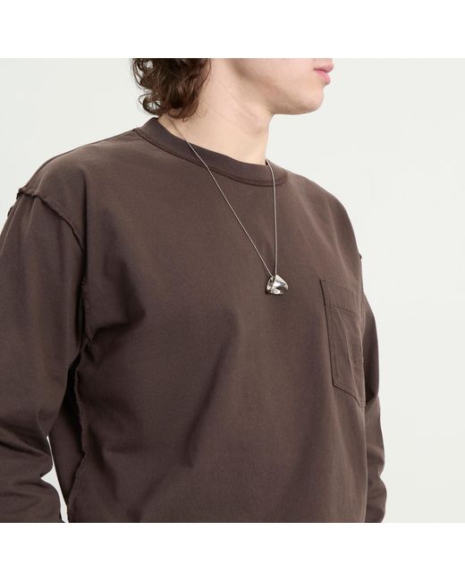 Maison Margiela Metallic Open Signet Necklace for men