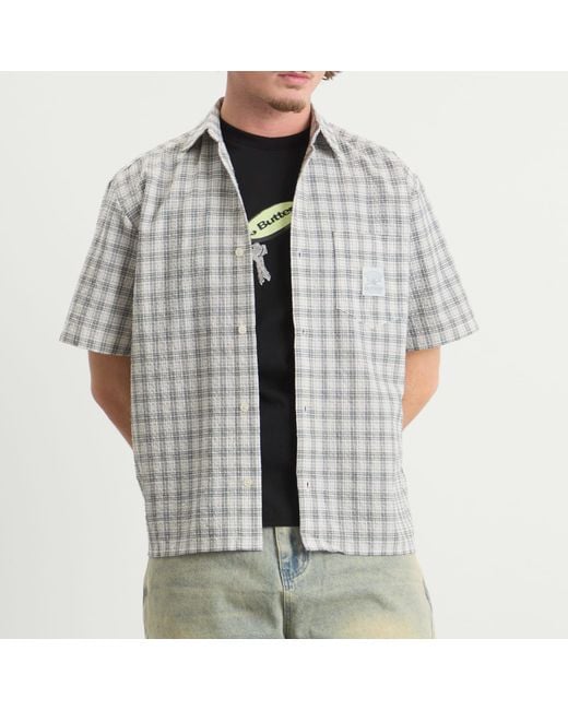 Butter Goods Gray Equipment Short Sleeve Shirt for men