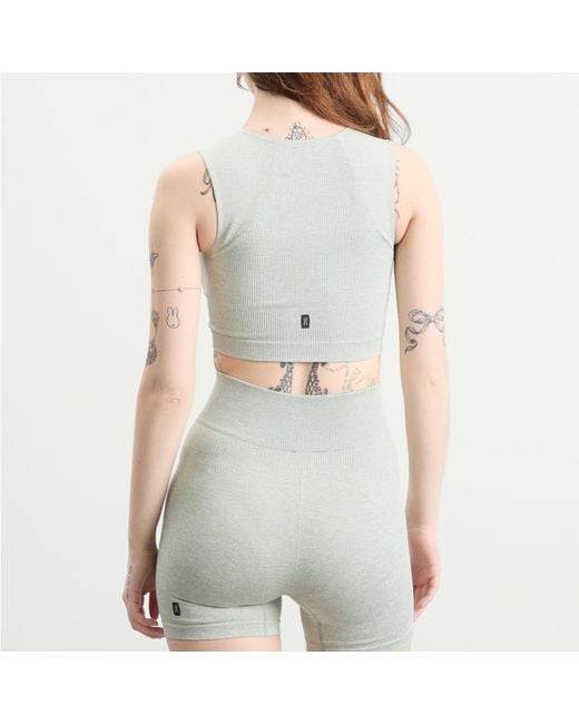 On Shoes Blue Studio Knit Crop Top