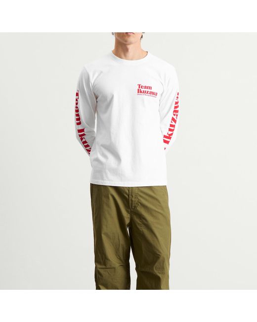 Team Ikuzawa White Logo Longsleeve T-Shirt for men