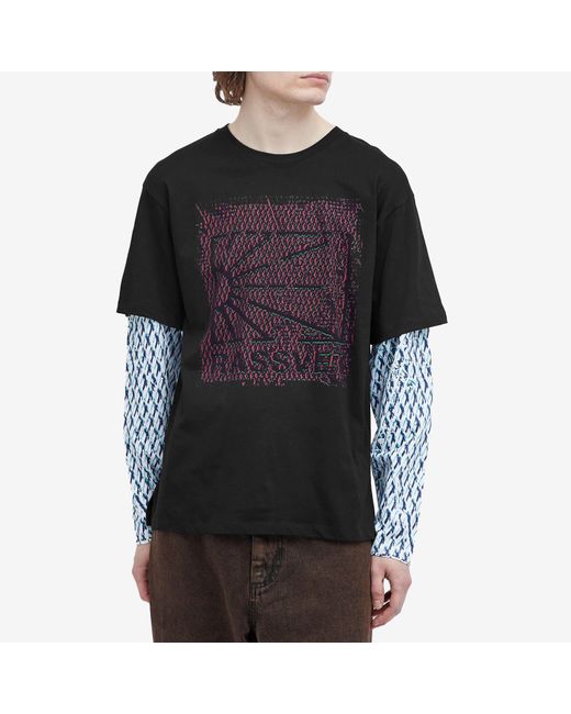 Rassvet (PACCBET) Black Mesh Camo Long Sleeve T-Shirt for men