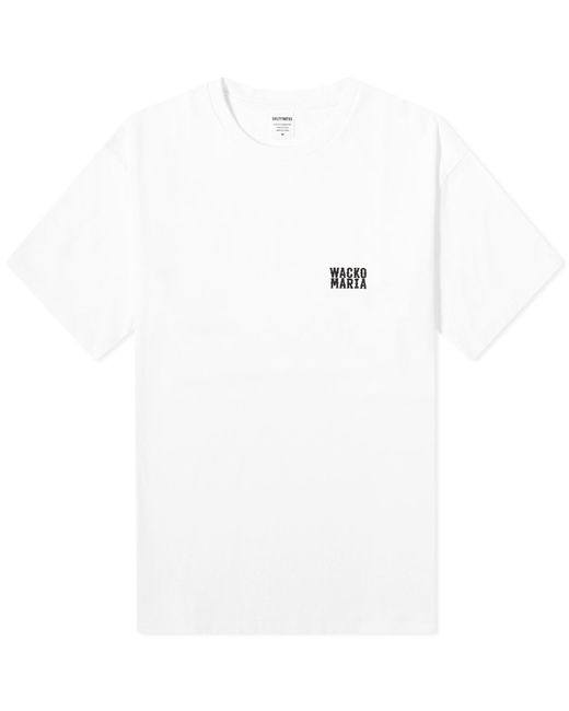 Wacko Maria White Tim Lehi Crew Neck T-Shirt for men