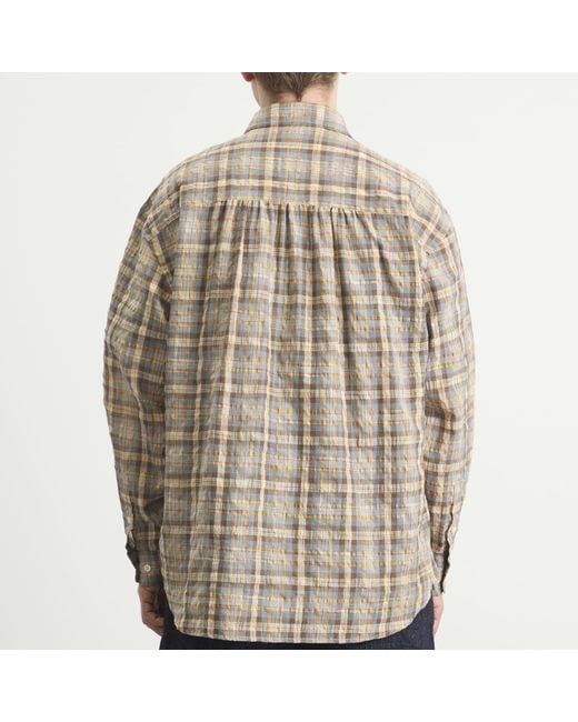 FRIZMWORKS Brown Uneven Check Shirt for men