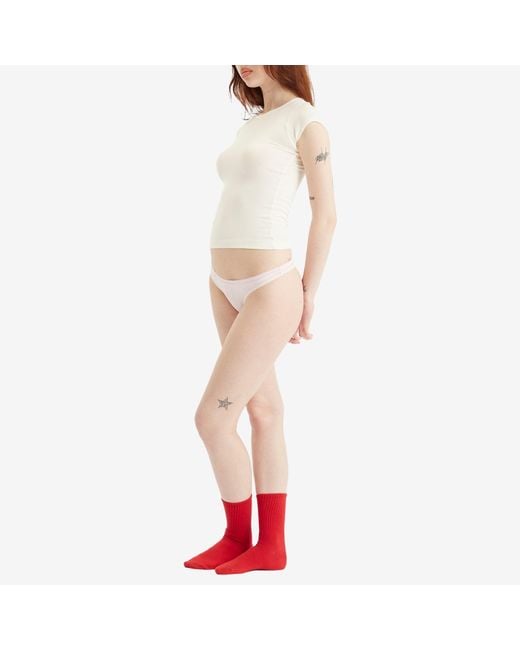 Fruity Booty White Commando Thong