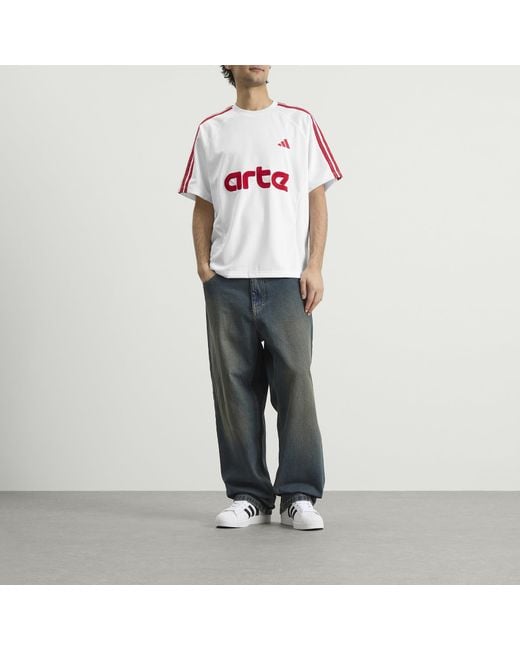 Adidas White X Arte Jersey Top for men