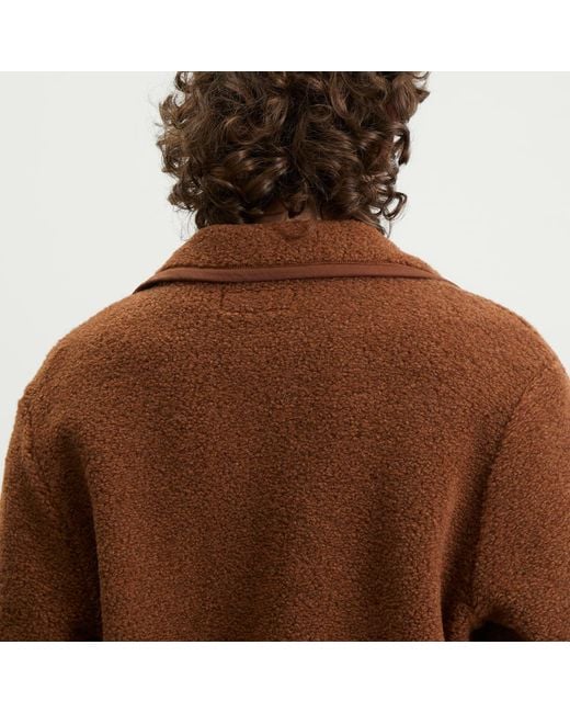 Universal Works Brown Alvar Fleece Lancaster Jacket for men