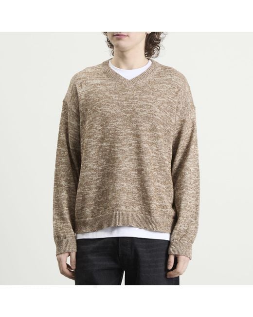 Maison Margiela Brown Cotton Wool V-Neck for men