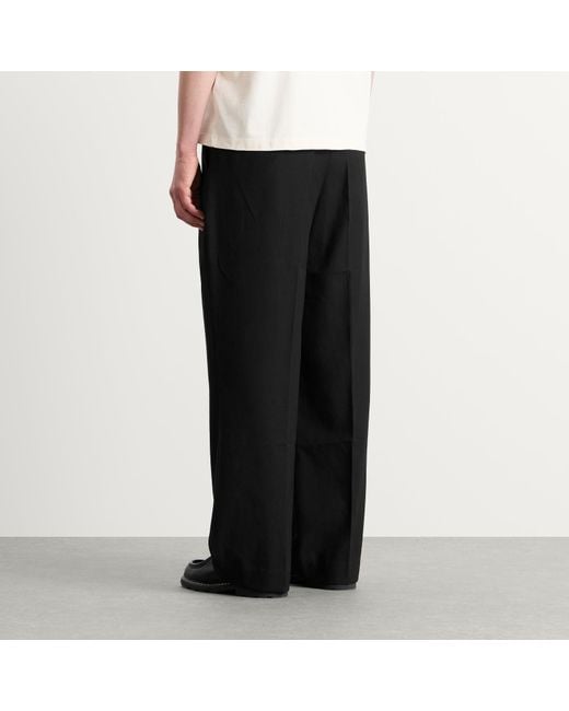 About Blank Black Tailored Wide Leg Trouser for men