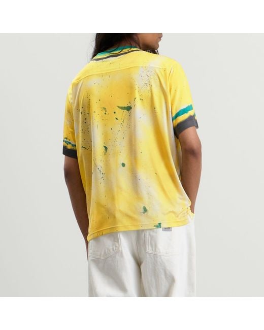 Navinder Nangla Yellow Jamaica Football Jersey for men