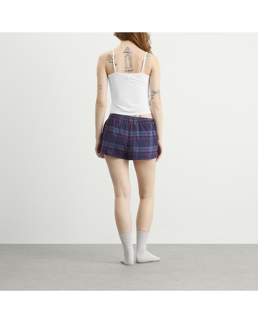Skims Blue X Cpfm Sleep Lace Cami & Flannel Short Sleep Set