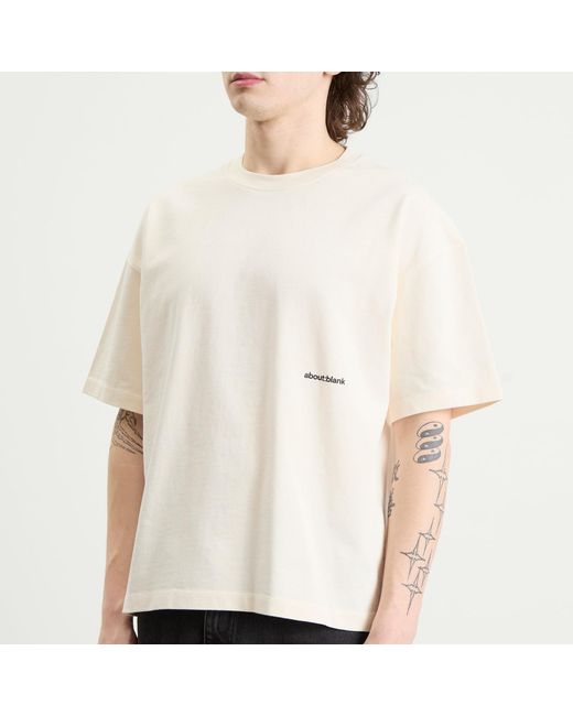 About Blank White Box Logo T-Shirt for men