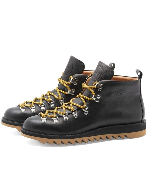 Fracap Black M120 Ripple Sole Scarponcino Boot for men
