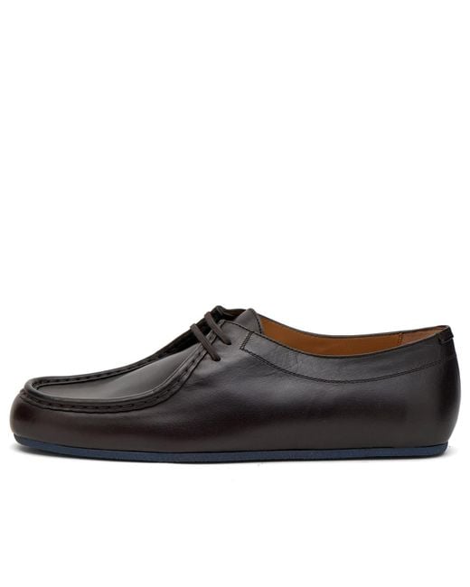 Jil Sander Brown Leather Lace Up Shoe for men