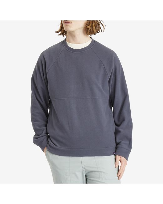 Patagonia Blue Micro D Crewneck Fleece for men