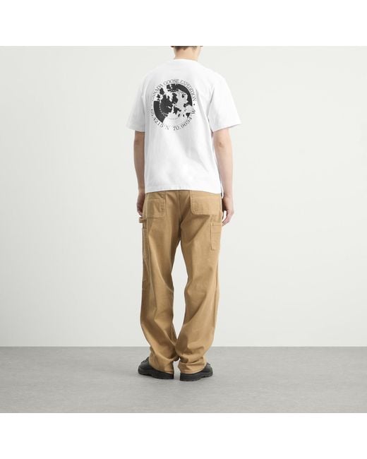 Canada Goose White Novo T-Shirt With Back Graphic for men