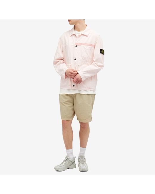 Stone Island Pink Lini Nylon Tela-Tc Jacket for men