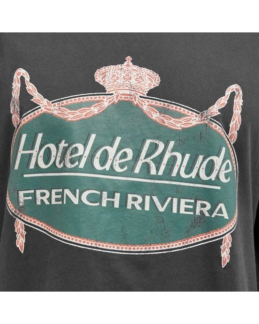 Rhude Gray Riviera T-Shirt for men