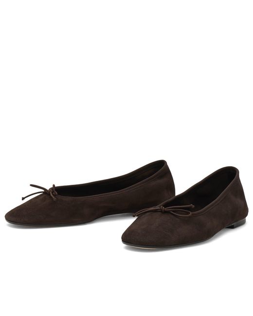 Aeyde Black Tiby Suede Ballet Flats