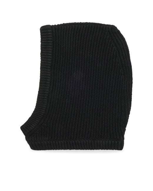 Rick Owens Black Ribbed Hood