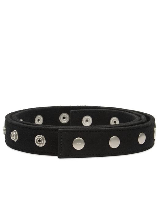 Rick Owens Snaps Belt in Black for Men | Lyst