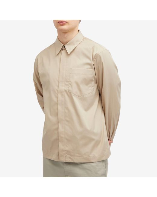 Dries Van Noten Natural Corran Zip Through Overshirt for men