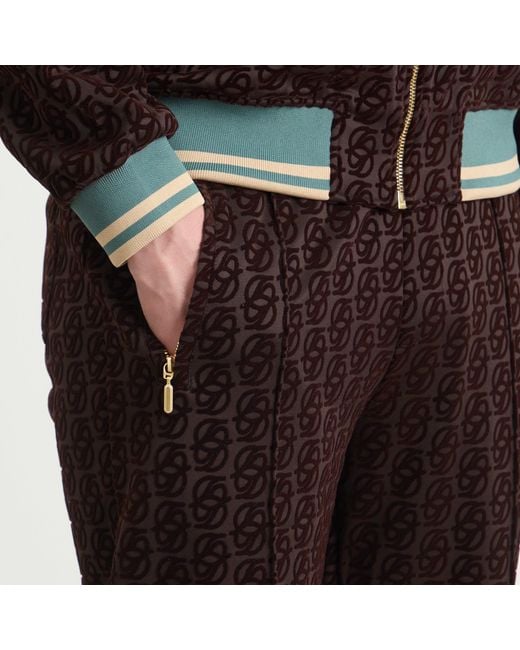 Drole de Monsieur Brown Drole De Monsieur Monogrammed Tracksuit Trousers for men