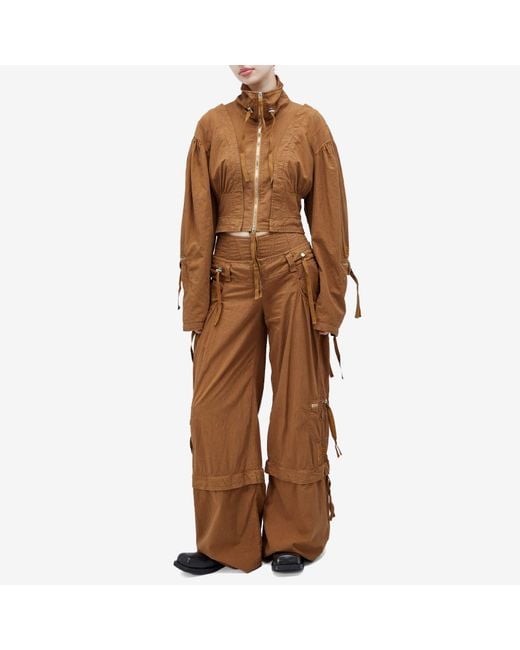 KNWLS Brown Frgment Bomber Jacket