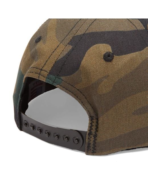 Randy's Garments Green 5 Panel Logo Snapback Cap for men