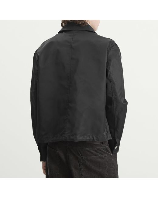 AMI Black Denim Jacket With Ami De Coeur Stud for men