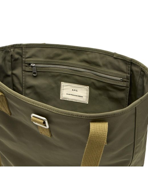 A.P.C. Green Cabas Archive Tote Bag for men