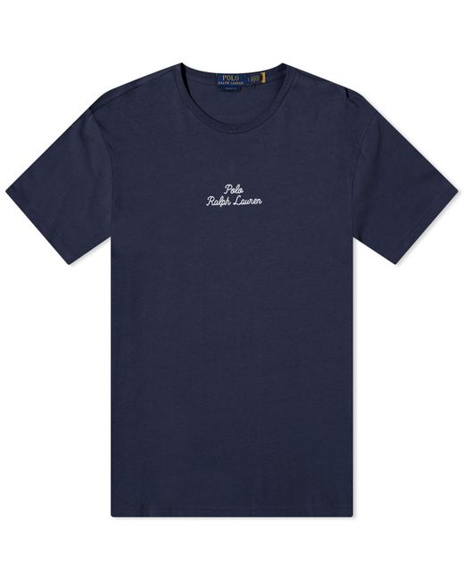 Polo Ralph Lauren Blue Chain Stitch Logo T-Shirt for men