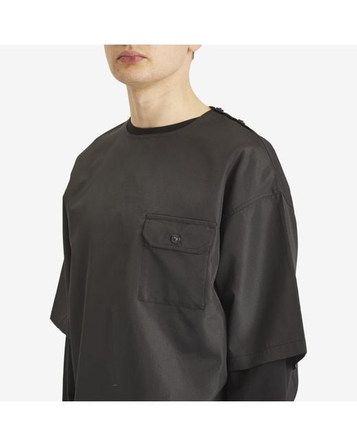 Taion Black Military Half Sleeve T-Shirt for men