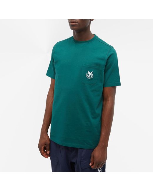 Pop Trading Co. Green X Gleneagles By End. Logo Pocket T-Shirt for men