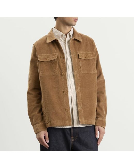 Barbour Brown Cord Overshirt for men