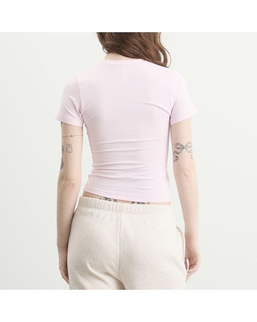 Skims Pink Cotton Jersey T-Shirt