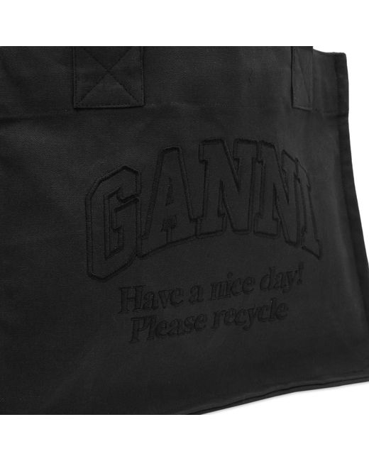 Ganni Black Large Easy Shopper