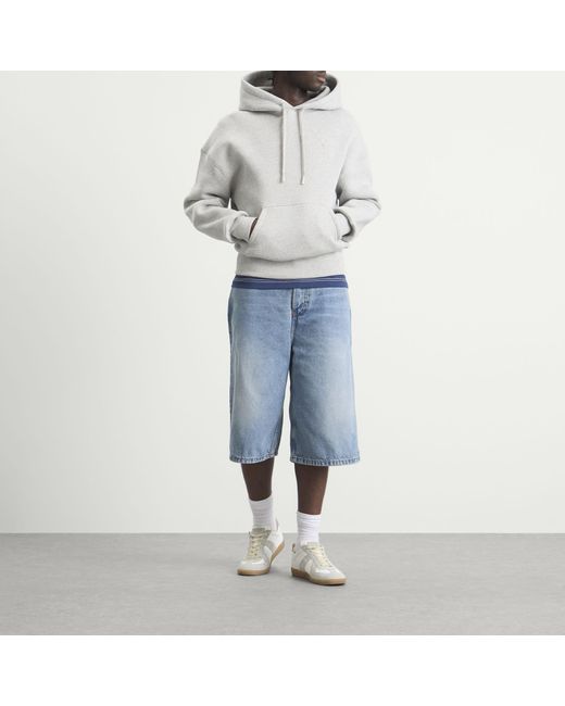 AMI Blue Large Fit Bermuda Shorts for men