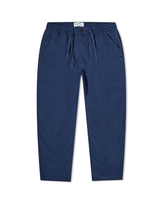 Universal Works Blue Summer Canvas Hi Water Trousers for men
